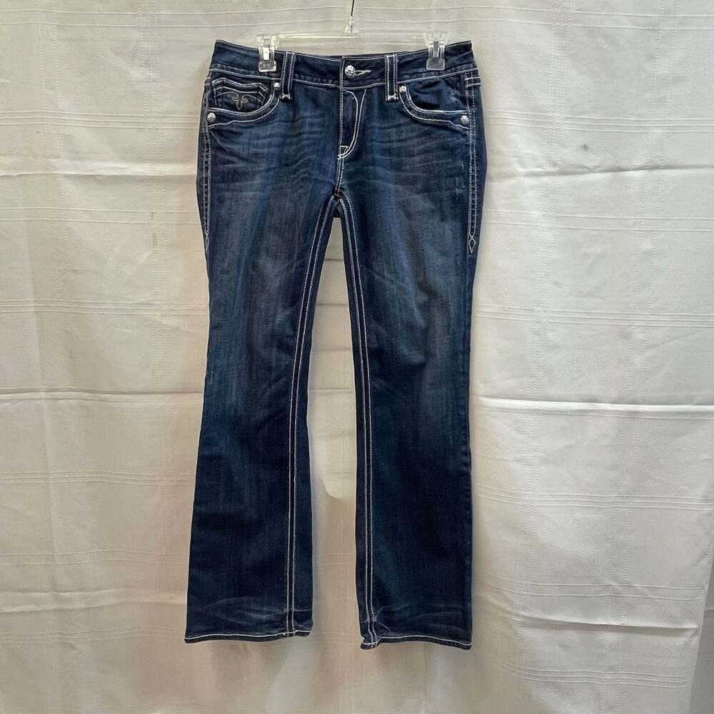 Rock Revival Jeans Dark Wash Denim Debbie Bootcut Size 31 Western Barn 00s Rhine